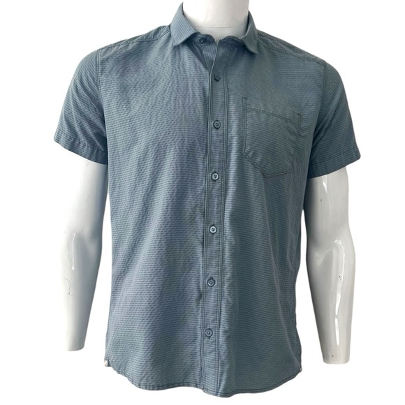 Kuhl Other - Kuhl Riveara Woven Button Up Short Sleeve Shirt Men Sz Small Blue